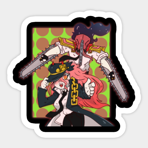JoJo's X Chainsaw Man Chainsaw Man Sticker TeePublic